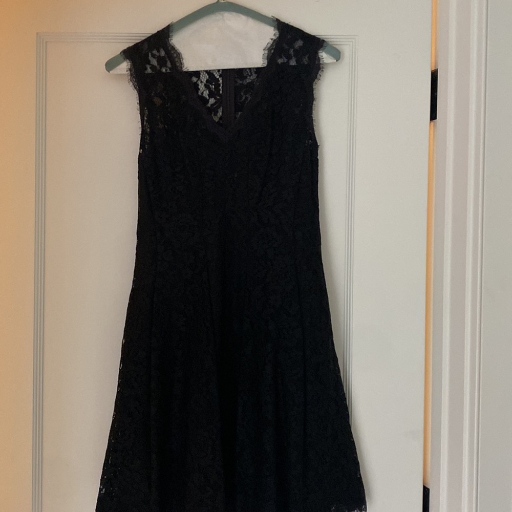 Black lace cocktail dress